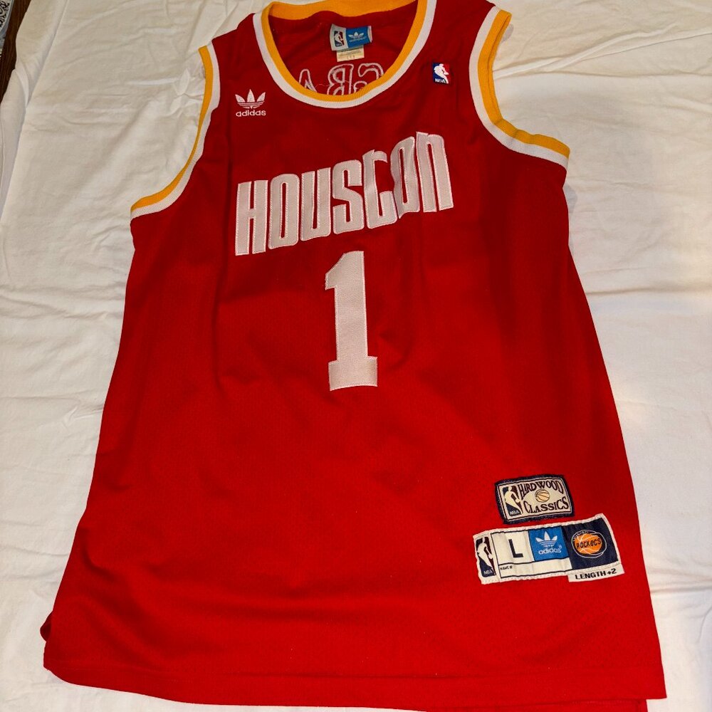 Houston Rockets #1 Adidas Hardwood Classics Jersey - Size L - Gently Used
